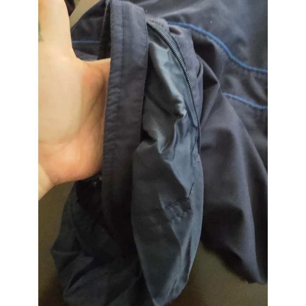 Men's Vintage 90s Tek Gear Navy Blue Windbreaker Jacket L Gorpcore Streetwear